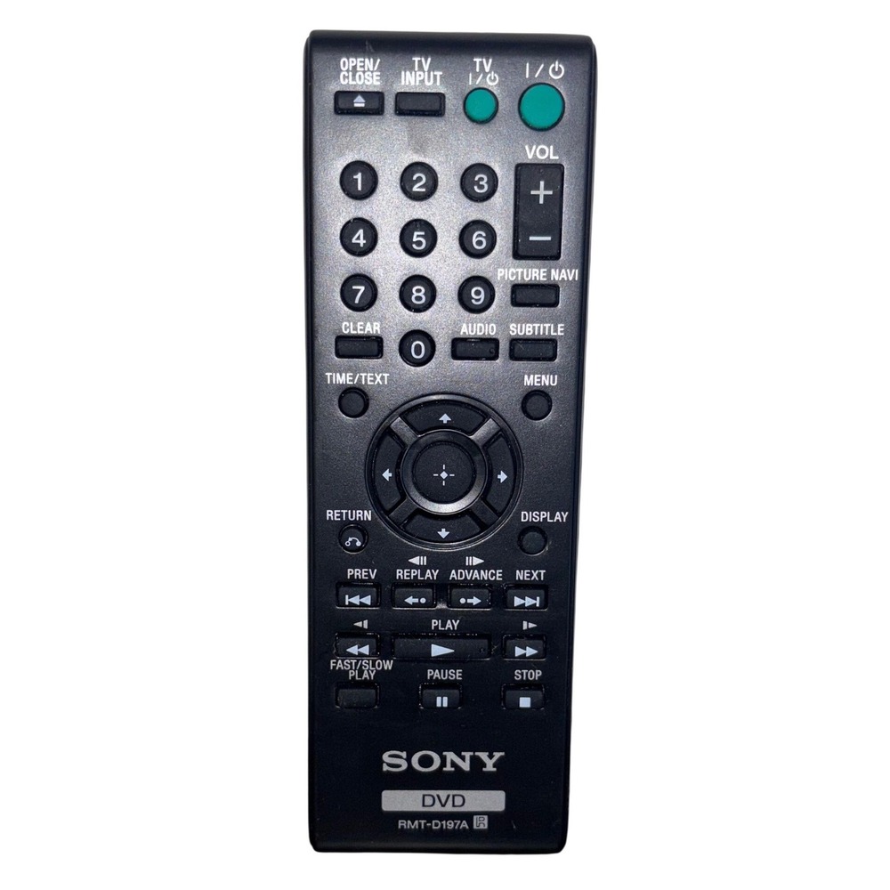 Sony | Genuine | RMT-D187A | DVD Remote Control | Black Replacement Remote‎